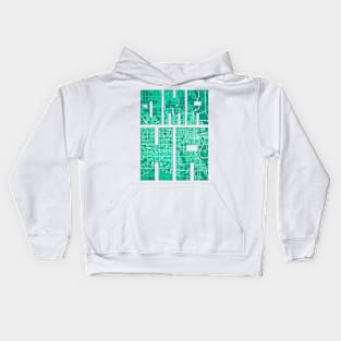 Omaha, USA City Map Typography - Watercolor Kids Hoodie